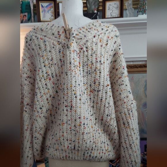 POL 🌈✨ Chunky Confetti Knit V-Neck Sweater - Picture 3 of 8